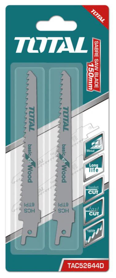 TOTAL TAC52644D 150mm 6TPI Reciprocating Saw Blade for Wood Total